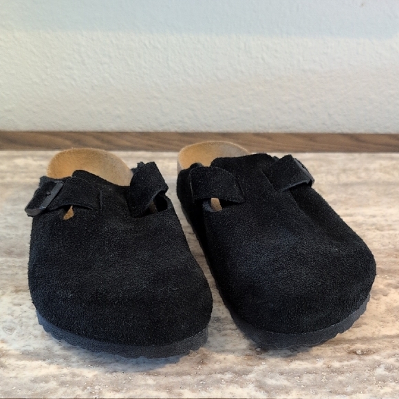 Birkenstock Black Suede Clogs - Picture 3 of 9
